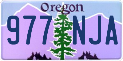 OR license plate 977NJA