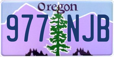 OR license plate 977NJB