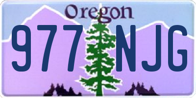 OR license plate 977NJG