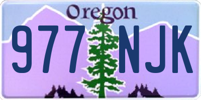 OR license plate 977NJK