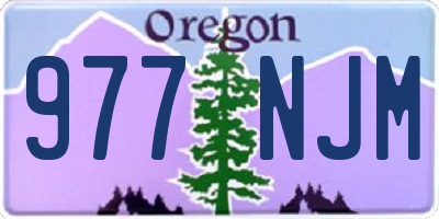 OR license plate 977NJM