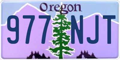 OR license plate 977NJT