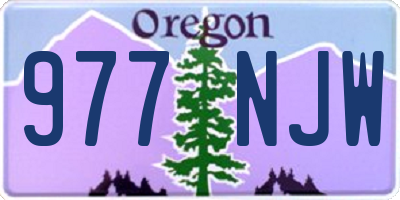 OR license plate 977NJW