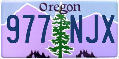 OR license plate 977NJX