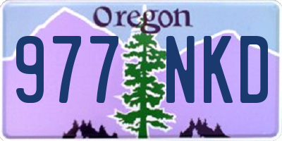 OR license plate 977NKD