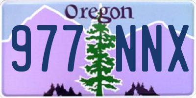 OR license plate 977NNX