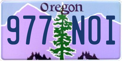 OR license plate 977NOI
