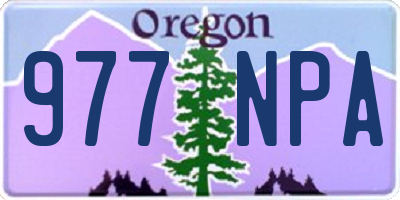 OR license plate 977NPA