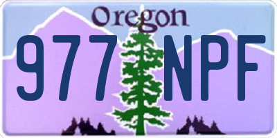 OR license plate 977NPF