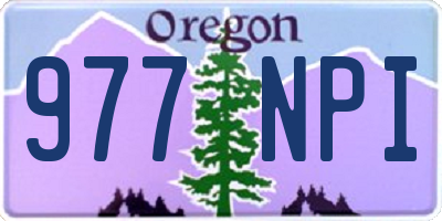 OR license plate 977NPI