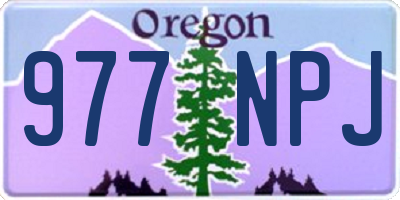 OR license plate 977NPJ