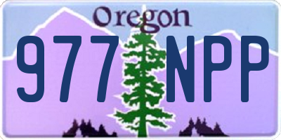 OR license plate 977NPP
