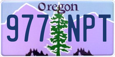 OR license plate 977NPT