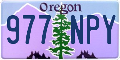 OR license plate 977NPY