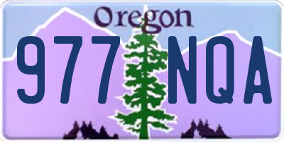 OR license plate 977NQA