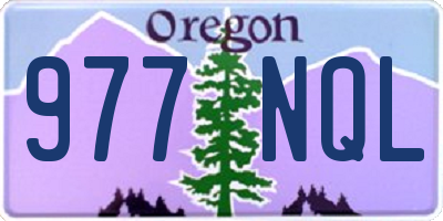 OR license plate 977NQL