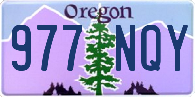 OR license plate 977NQY