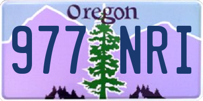 OR license plate 977NRI