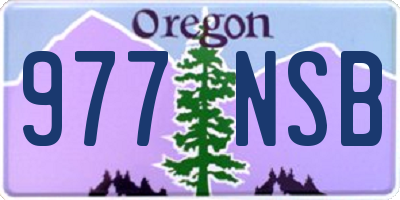 OR license plate 977NSB