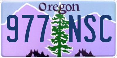 OR license plate 977NSC
