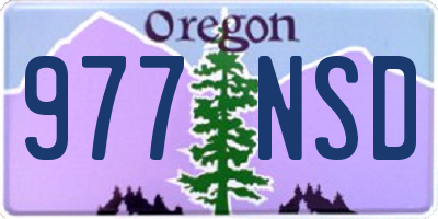 OR license plate 977NSD