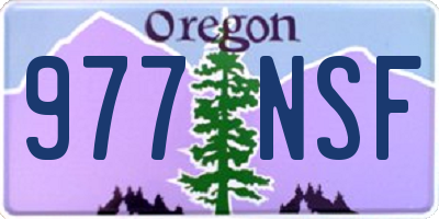 OR license plate 977NSF