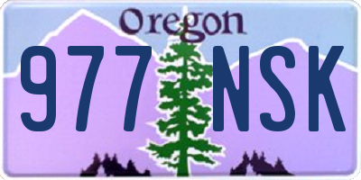 OR license plate 977NSK