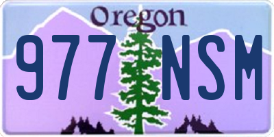 OR license plate 977NSM