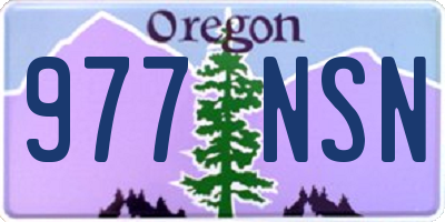 OR license plate 977NSN