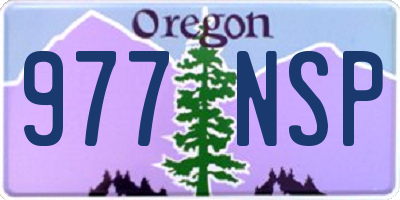 OR license plate 977NSP