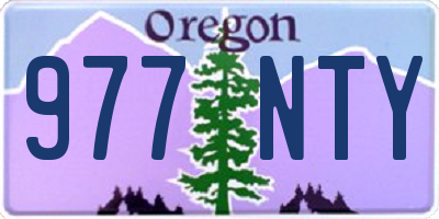 OR license plate 977NTY