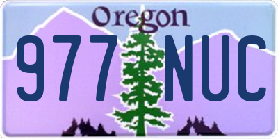 OR license plate 977NUC