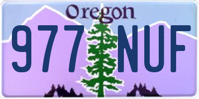 OR license plate 977NUF