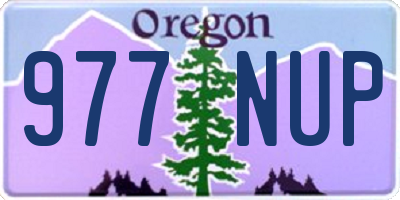 OR license plate 977NUP