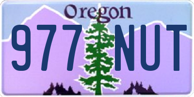 OR license plate 977NUT