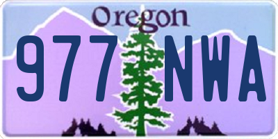 OR license plate 977NWA