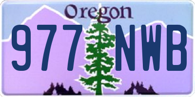 OR license plate 977NWB