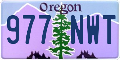 OR license plate 977NWT