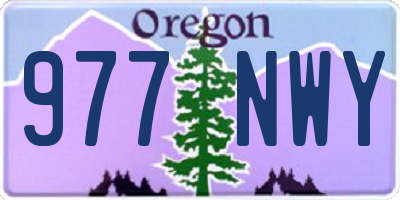 OR license plate 977NWY