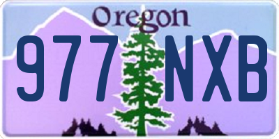 OR license plate 977NXB