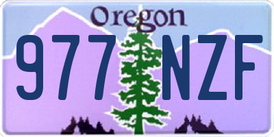 OR license plate 977NZF