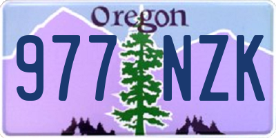 OR license plate 977NZK