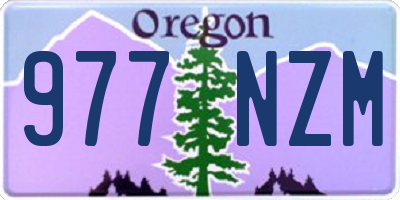 OR license plate 977NZM