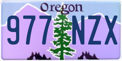 OR license plate 977NZX