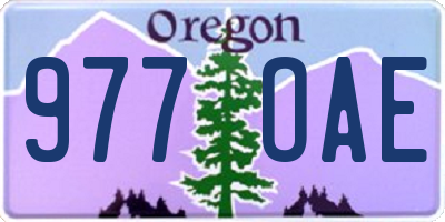 OR license plate 977OAE
