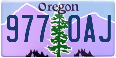 OR license plate 977OAJ
