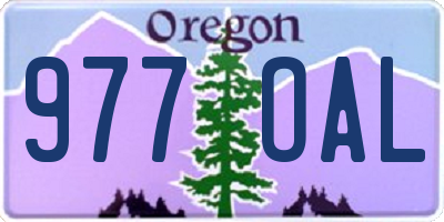 OR license plate 977OAL