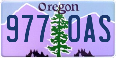 OR license plate 977OAS