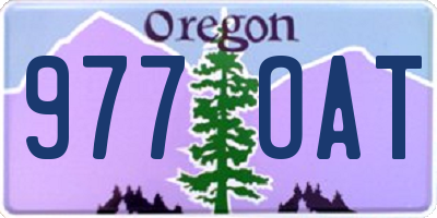 OR license plate 977OAT
