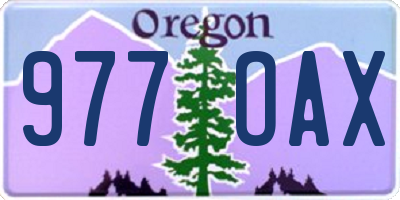 OR license plate 977OAX